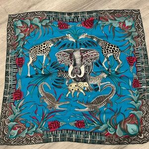 Hermés La Marche du Zambèze Carre 90cm silk scarf